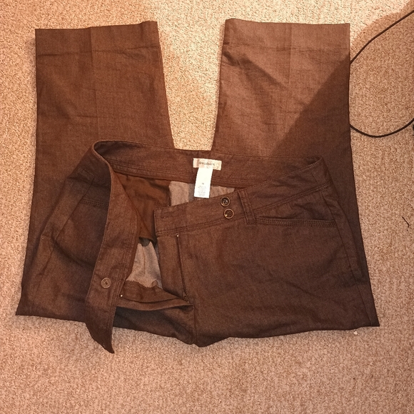 dressbarn Brown Bermuda Shorts Casual Cotton Blend - Picture 5 of 5